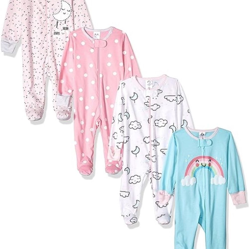 GERBER Bunny Sleep N’ Play 4 Pack Size 3-6M NWT
